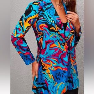 NWT Women’s Multi-Colored Blazer 
Size Small